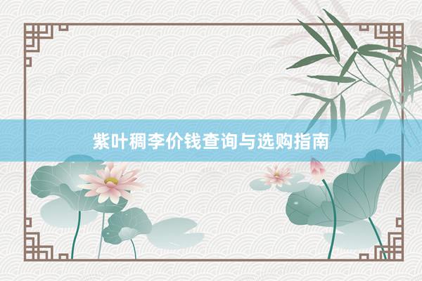 紫叶稠李价钱查询与选购指南
